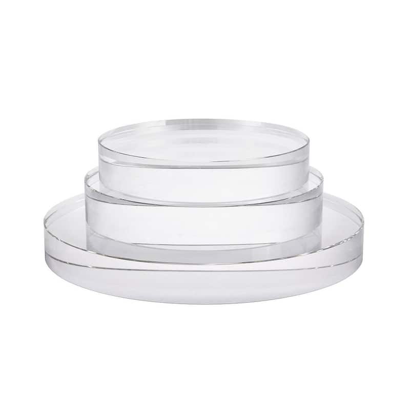 Round Clear Crystal Bases (Set of 3)