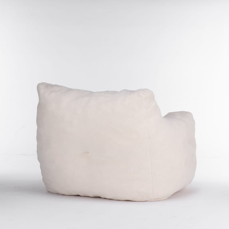 Mieres Faux Fur Fabric Bean Bag Chair, Floor Sofa For Living Room, Bedroom Lazy Sofa