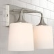 preview thumbnail 10 of 11, Presley 2-light Bath/ Vanity Fixture w/ Soft White Glass