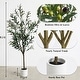 preview thumbnail 8 of 16, Artificial Olive Tree with Lifelike Fruits Fake Olive Plant Potted