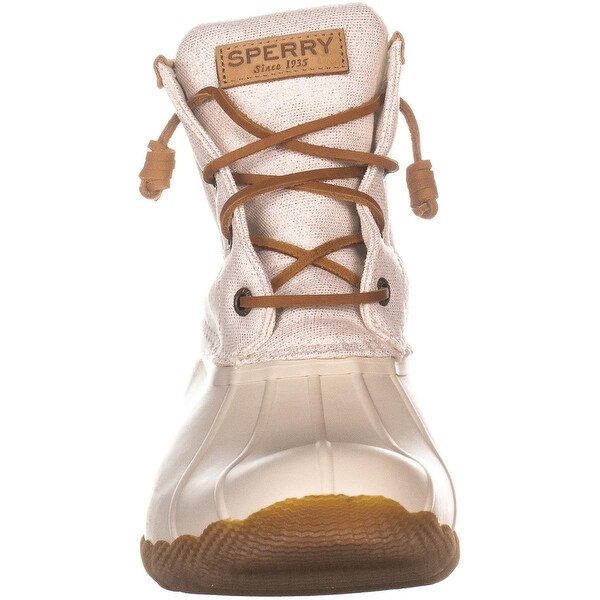 sperry women's saltwater metallic rain boot