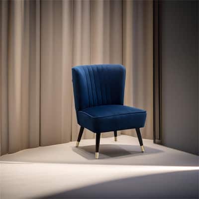 Contemporary Velvet Upholstered Accent Chair