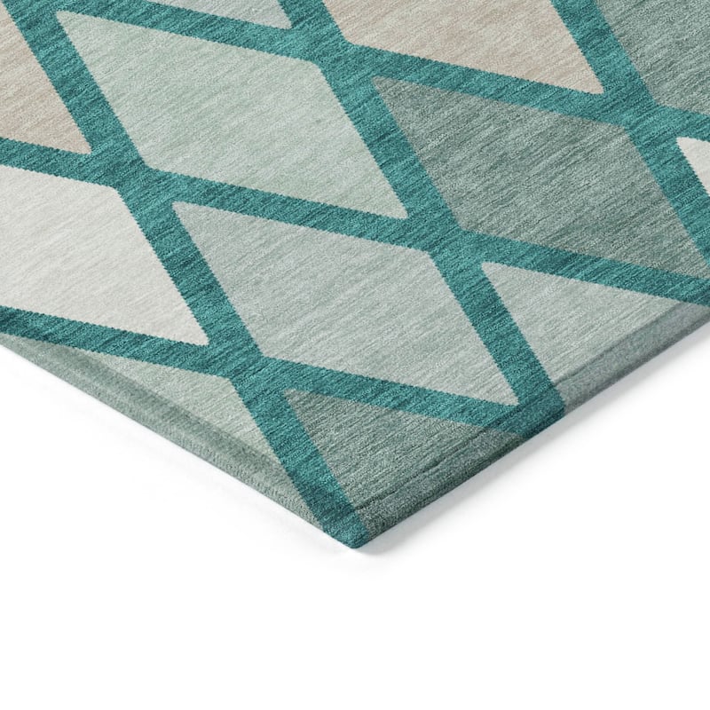 Machine Washable Indoor/ Outdoor Chantille Prism Diamond Rug