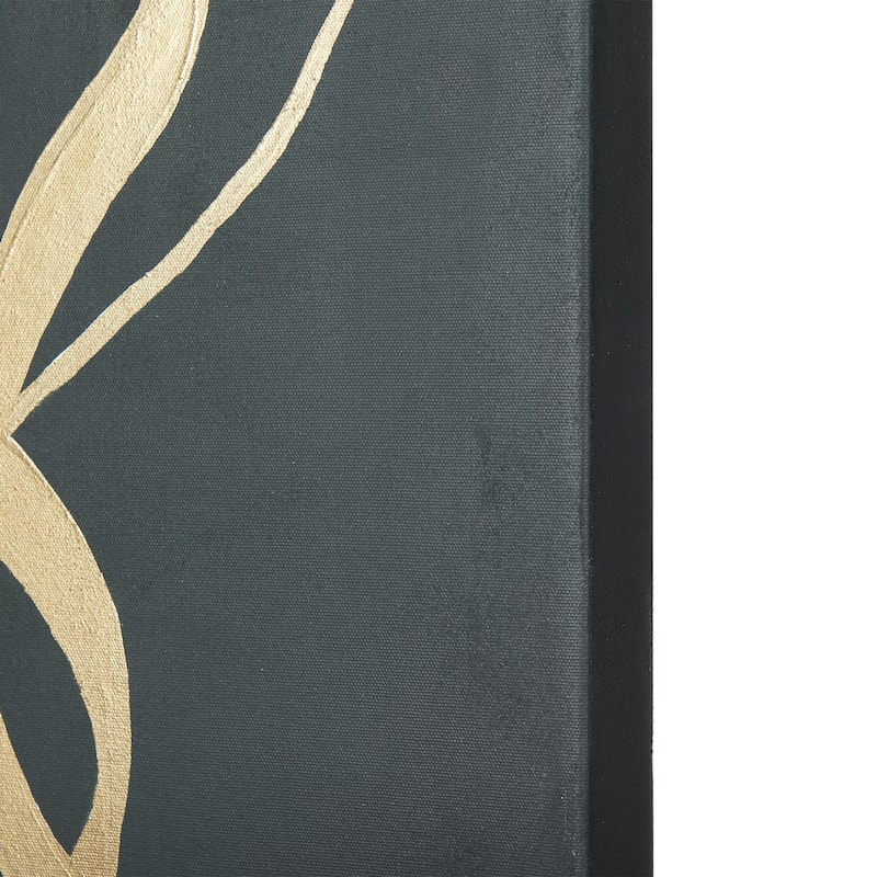 Free Lines Dark Green (45 x 30)(Set of 3) Canvas Art Print