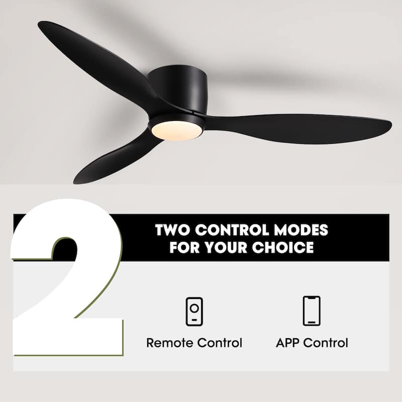 52 in. Sleek Ceiling Fan with Lights - Quiet Reversible DC Motor, Smart Control