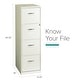 preview thumbnail 7 of 12, Space Solutions Pearl White 4 Drawer Metal Vertical File Cabinet