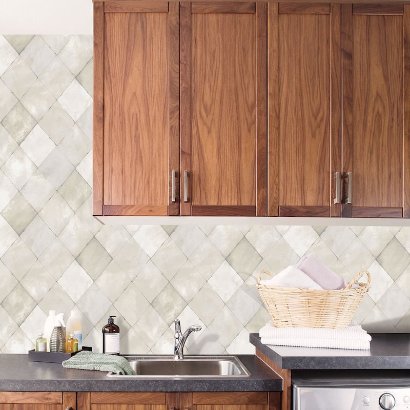 Galerie Wallcoverings Kitchen Recipes Geometric Tiles Vinyl on Non-woven Matte Wallpaper Roll