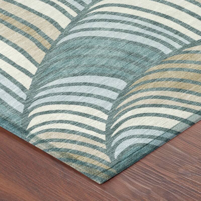 Machine Washable Indoor/ Outdoor Modern Parsons Chantille Rug