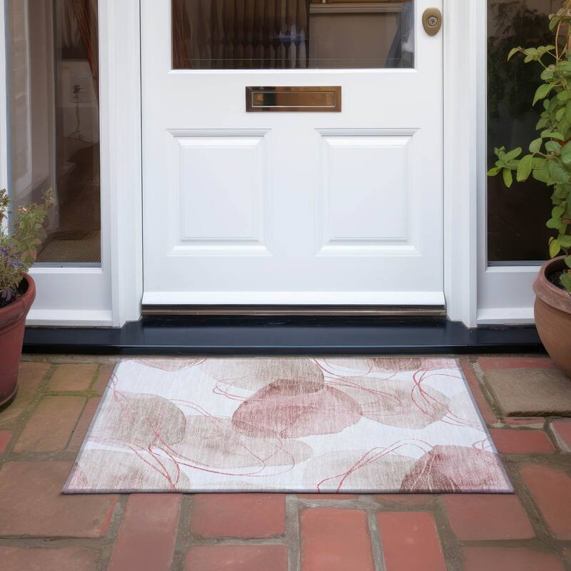 Alvaz Modern Art-Inspired Weather Resistant Trendy Modern Outdoor Rug
