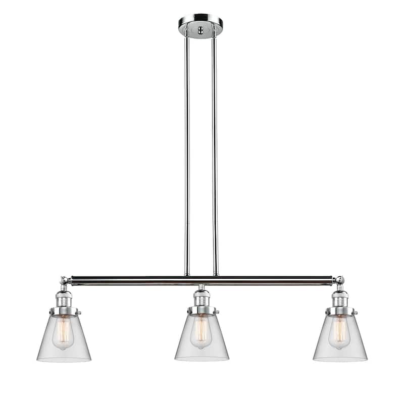 Innovations Lighting Small Cone 3 Light 39" Wide Linear Chandelier