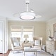preview thumbnail 45 of 71, Bella Depot 36" Modern Retractable Ceiling Fan with Dimmable Led Light, Remote and APP Control 6-Speed Reversible DC Motor