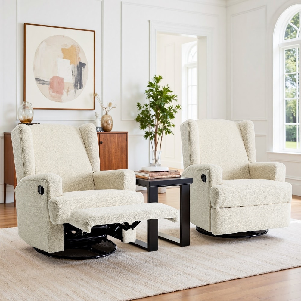 31'' W Manual Glider Swivel Glider Rocker Recliner Nursery Set of 2
