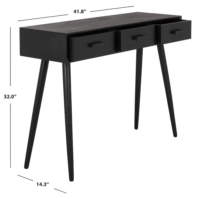 SAFAVIEH Hennie 3-Drawer Console Table - 41.8" x 14.3" x 32" - 42"W x 14"D x 32"H