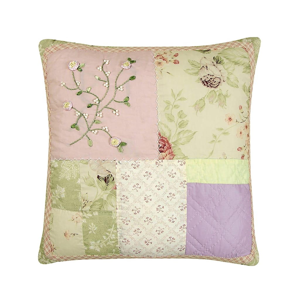 Beaded Quilted 16 Inch Throw Decorative Accent Throw Pillow