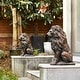 preview thumbnail 4 of 55, Glitzhome MGO Majestic Sitting Guardian Lion Statues Porch Sculpture Outdoor Indoor Set of 2