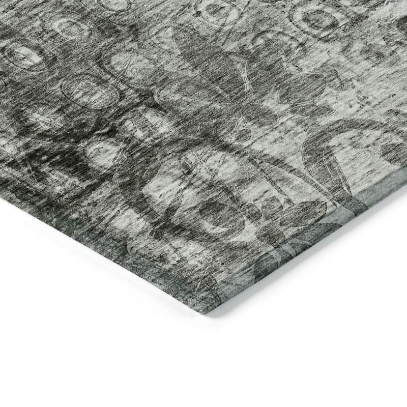HomeRoots Ikat Transitional Rectangle Outdoor Rug