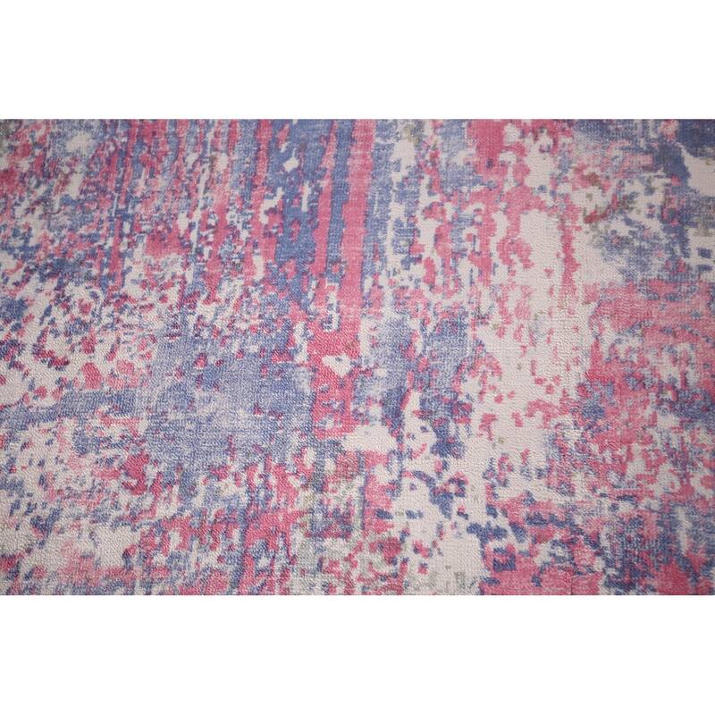 All-Over Abstract Contemporary Rug Hand-Knotted Bedroom Wool Carpet - 6'7"x 10'2"