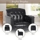 preview thumbnail 70 of 69, Tufted Vegan Leather Accent Chair Upholstered Armchair