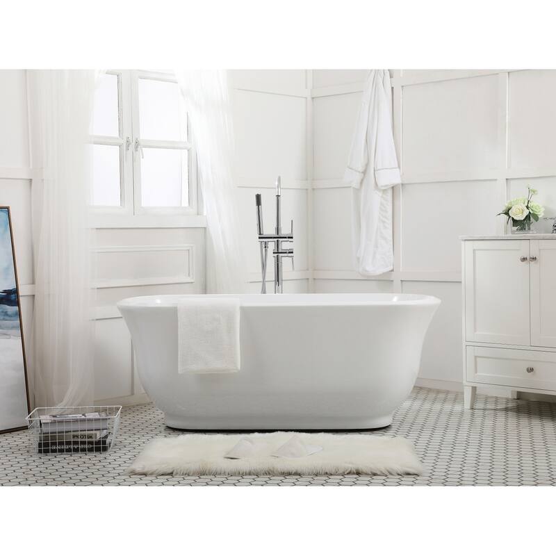 Cameron Soaking Bathtub in Glossy White