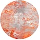 SAFAVIEH Madison Memnuna Modern Abstract Rug - 6'7" x 6'7" Round - Grey/Orange