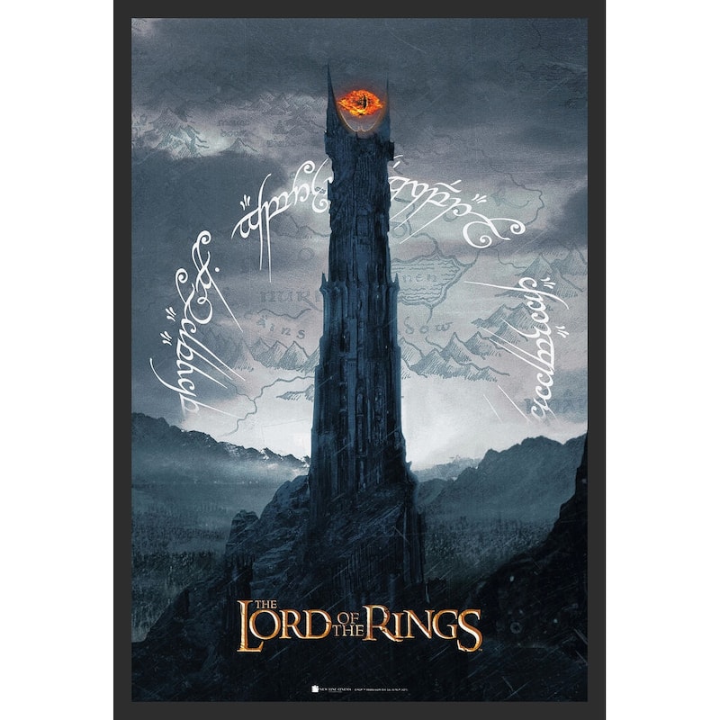 Lord of the Rings - Sauron Tower Framed Art Poster - 24 x 36 Inch