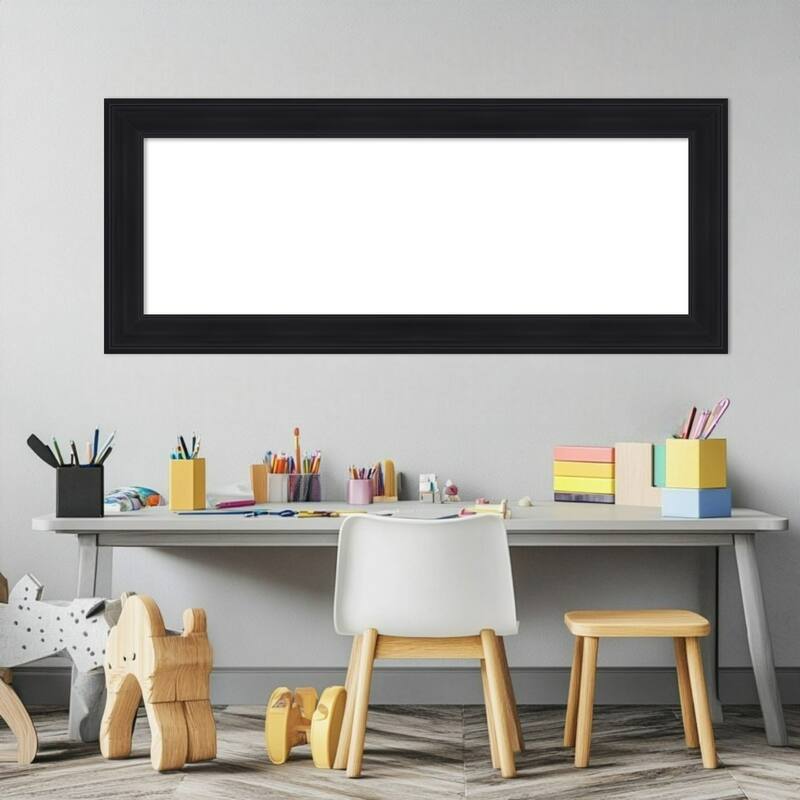 Abbey Black Framed Dry Erase Magnetic Board