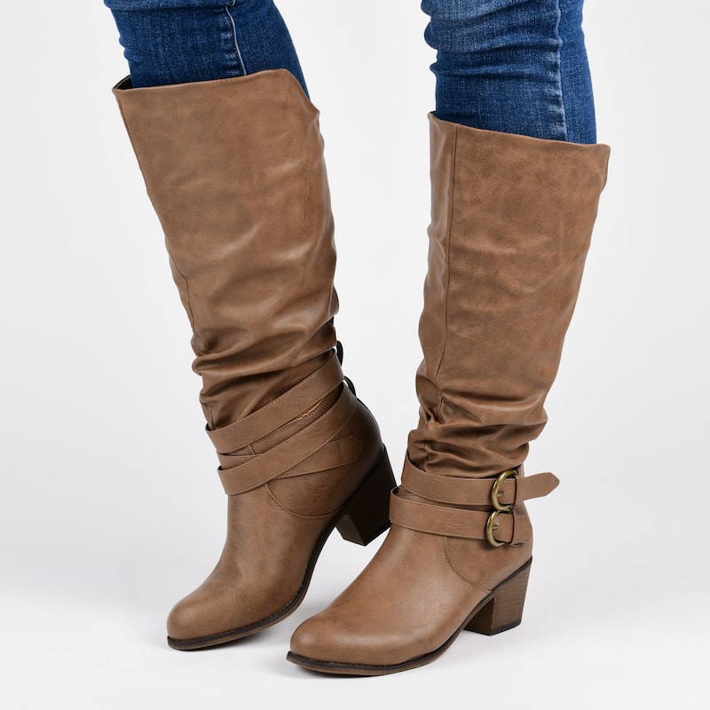 Journee Women's Wide Calf Late Medium and Wide Width Boots