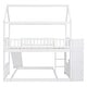 preview thumbnail 8 of 38, Friendly Design Twin over Twin Bunk Bed with Two Drawers and Slide, House Bed with Slide