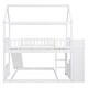 preview thumbnail 8 of 38, Playhouse Design Twin Over Twin Bunk House Bed with Two Drawers and Slide
