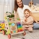 preview thumbnail 5 of 8, Gymax Wooden Baby Walker Baby Push Walker w/ Handle Storage & Wheels