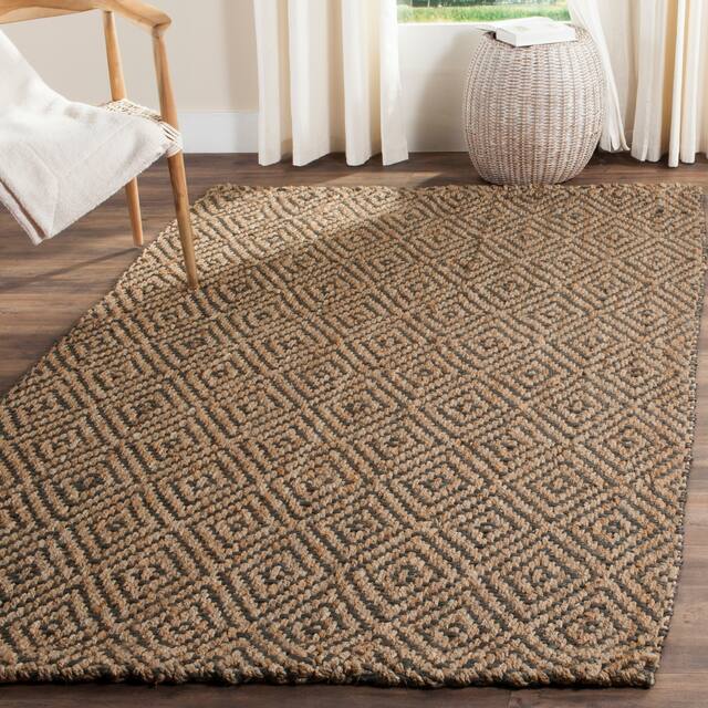SAFAVIEH Handmade Natural Fiber Svana Jute Rug - 4' x 6' - Grey