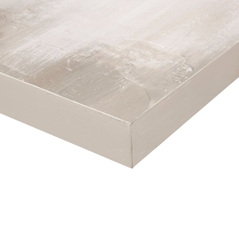 Roomfitters 3-Piece Taupe Canvas Wall Art Set, Hand Painted Abstract Triptych Accent Decor with Natural Stone and Glitter