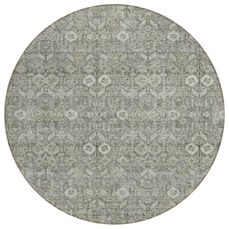 Machine Washable Indoor/ Outdoor Traditional Boho Chantille Rug