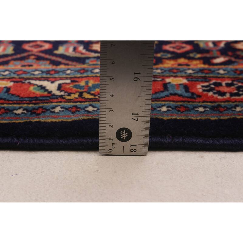 ECARPETGALLERY Hand-knotted Andelz Navy Wool Rug - 3'5 x 10'1