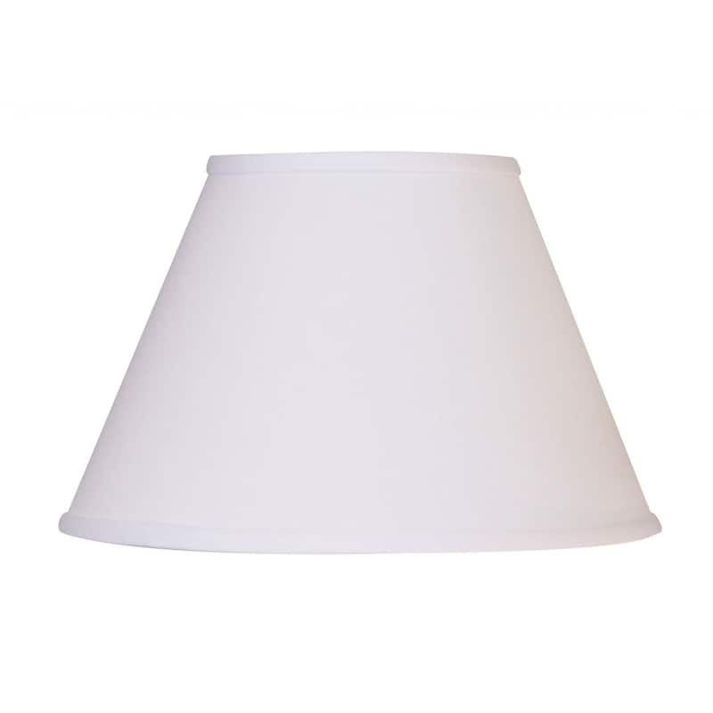 12" White Premium Empire Slanted No Slub Lampshade - 12" L x 12" W x 8" H