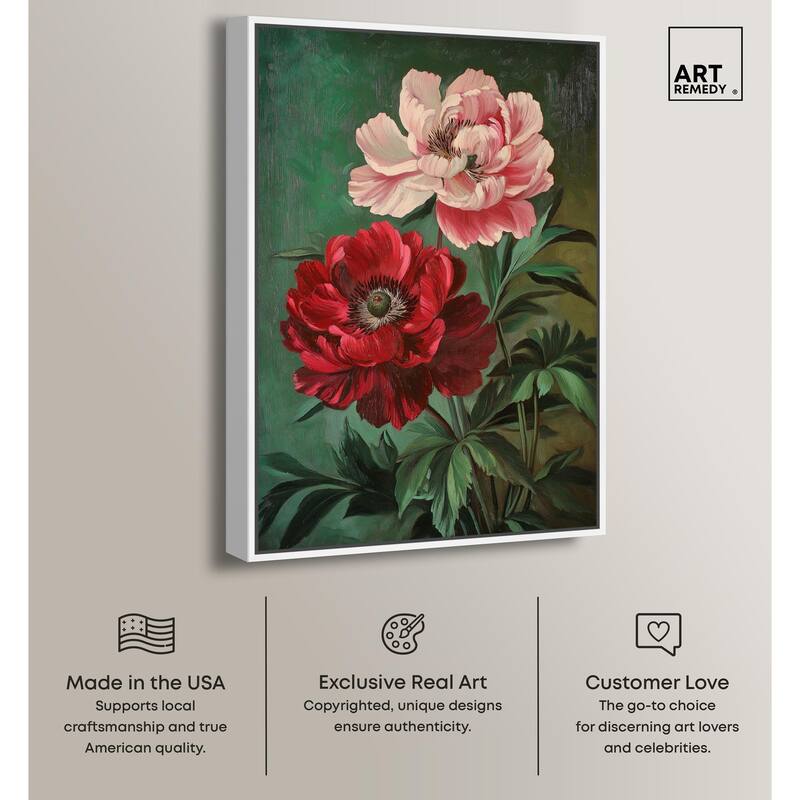 Symphony of Peonies Canvas by Art Remedy