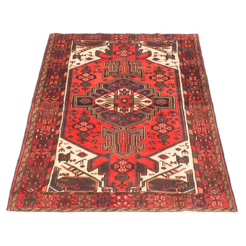 ECARPETGALLERY Hand-knotted Andelz Red Wool Rug - 4'1 x 6'7