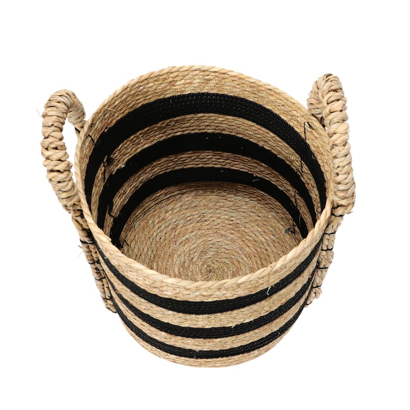 Household Essentials Decorative Terra Braid Grass Storage Basket