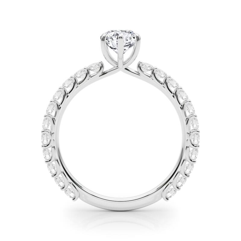 Auriya 14k White Gold Lab Grown Pear Diamond Engagement Ring 0.50 to 5.00 ct. tw. (F-G VS)
