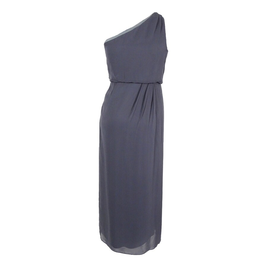 Shop Adrianna Papell One Shoulder Chiffon Draped Gown Free