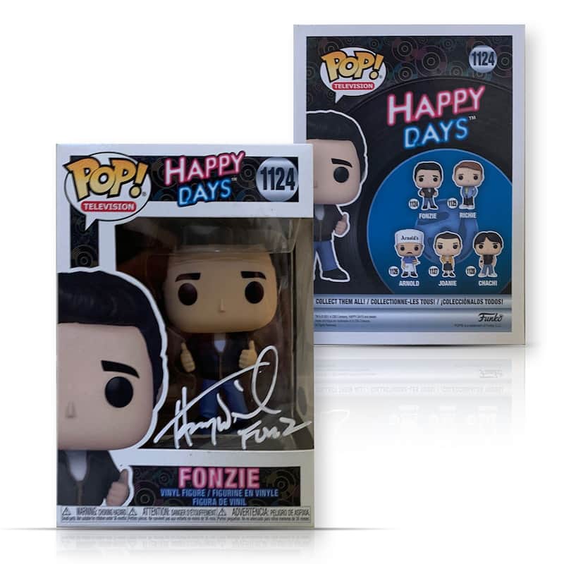 Henry Winkler Autographed Happy Days Fonzie Signed Funko Pop 1124 JSA COA - 8'6" x 11'6"