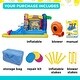 preview thumbnail 4 of 6, Minions Bounce House Waterslide, Outdoor Fun Tropical Inflatable Waterpark, Backyard Slide with Water Cannon for Kids Ages 3-8