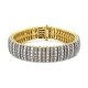preview thumbnail 2 of 3, 10K Yellow Gold 10 1/3 Cttw Alternating Coco Color and White Diamond 5 Row Tennis Bracelet (Brown/H-I, SI1-SI2) - Size 7.25