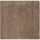 preview thumbnail 47 of 202, SAFAVIEH Laguna Shag Verdiana Solid Color 2-inch Thick Rug. 6'7" Square - Taupe