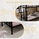 preview thumbnail 12 of 13, Twin Over Twin Modern Convertible Metal Bunk Bed with Ladders and Guardrail