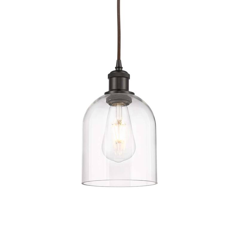 Innovations Lighting 516-1P-10-6 Bella Pendant Bella 6" Wide Mini - Oil Rubbed Bronze / Clear