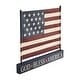 preview thumbnail 6 of 4, Canvas American Flag on Blue GBA MDF Base Decor 12x14x1