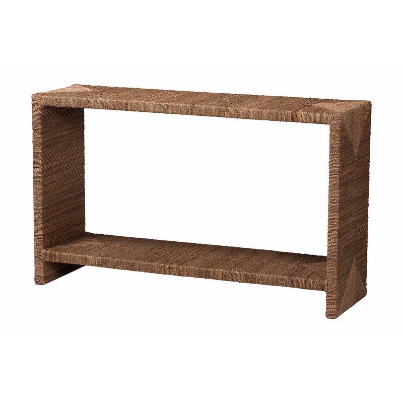 Liza Bohemian Natural Seagrass Console Table - Brown