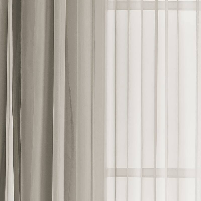 Window Elements Diamond Sheer Voile Extra Wide Curtains (Set of 2)