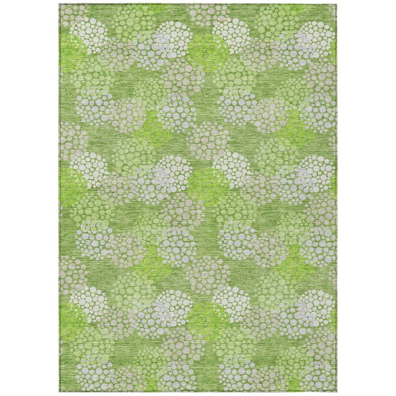 HomeRoots Polka Dot Transitional Rectangle Outdoor Rug